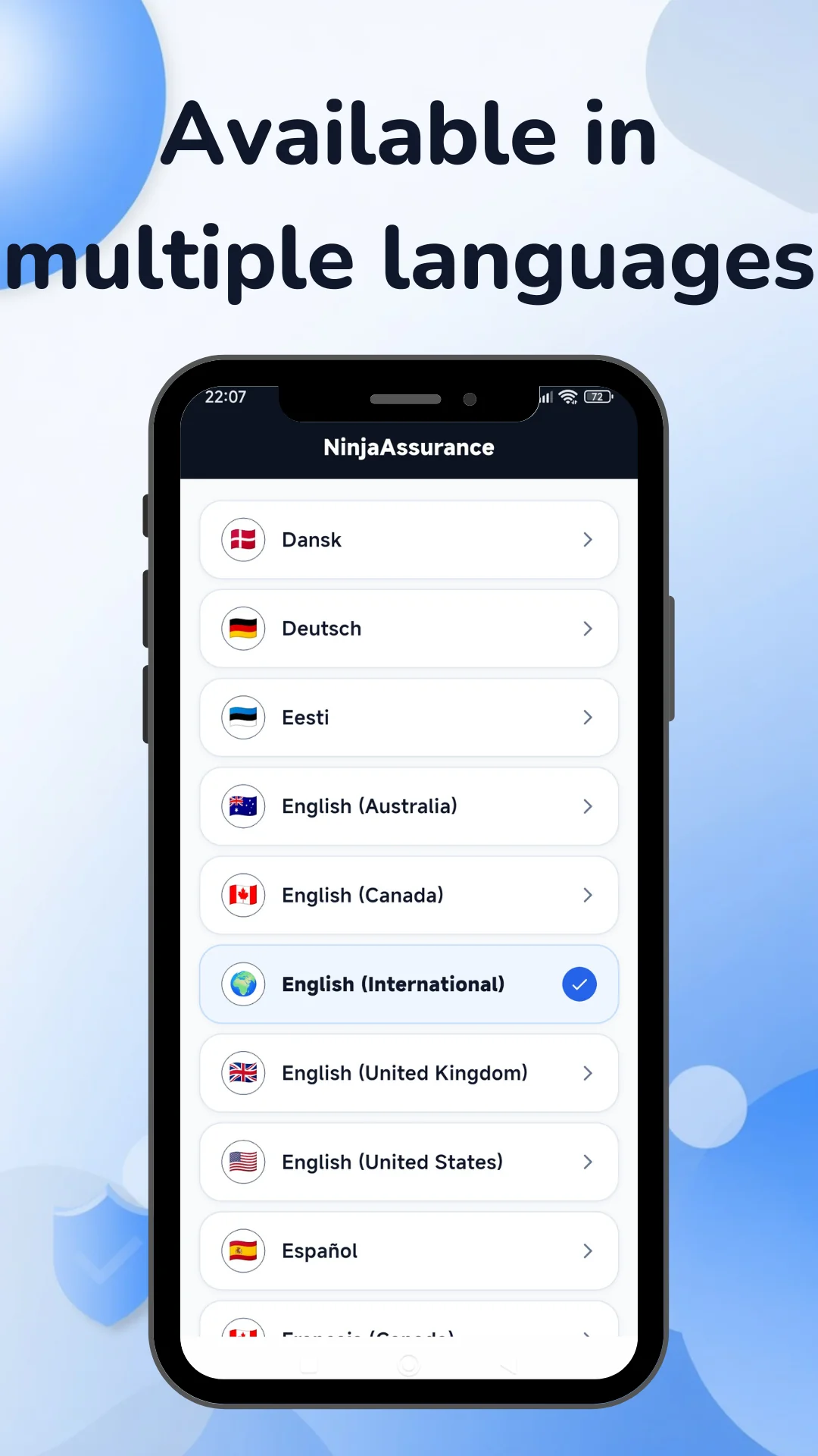 Available in multiple languages