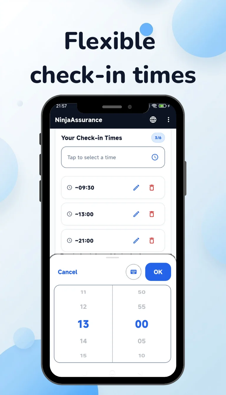 Set check-in times