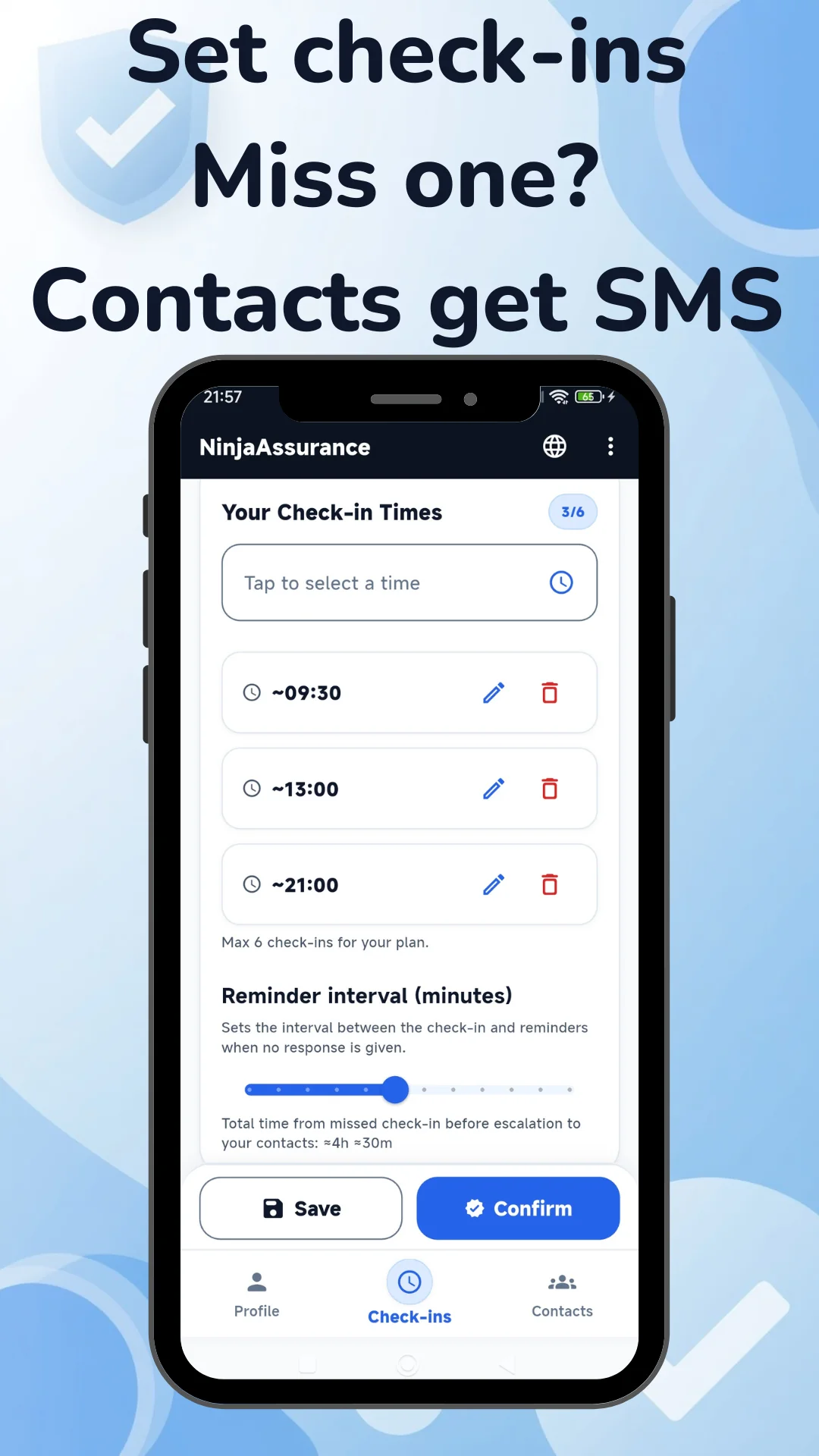 NinjaAssurance app preview screen